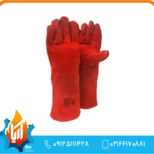 دستکش جوشکاری رنگ قرمز